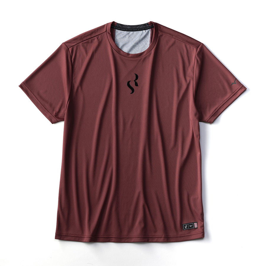 Mizuno SR4 TRAINING TEE Maroon red